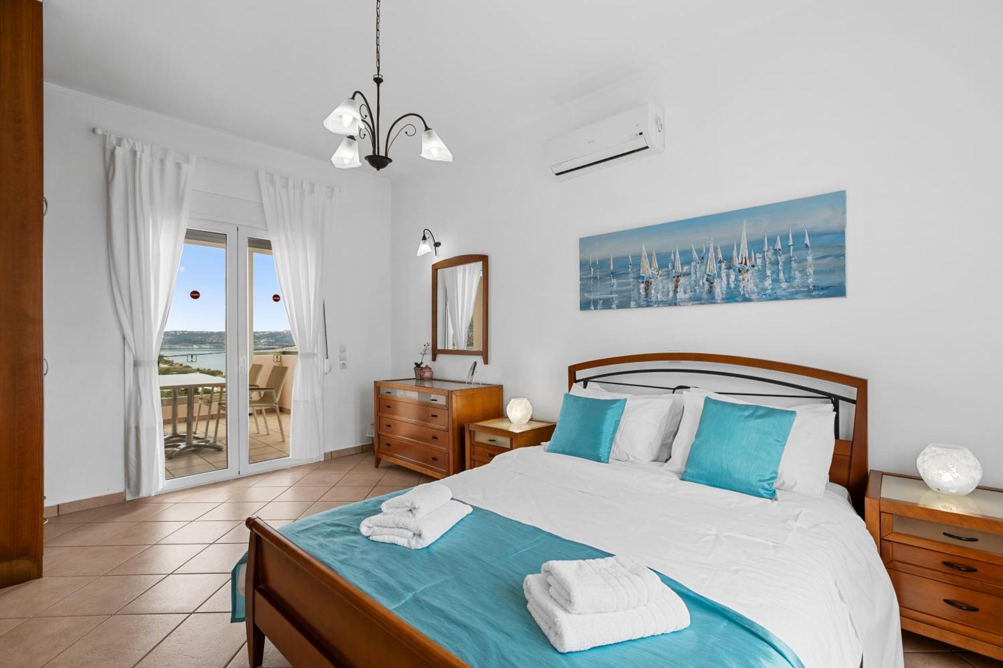 Sea View Villa Stelios With Private Pool Near The Beach Kalyves Exterior photo