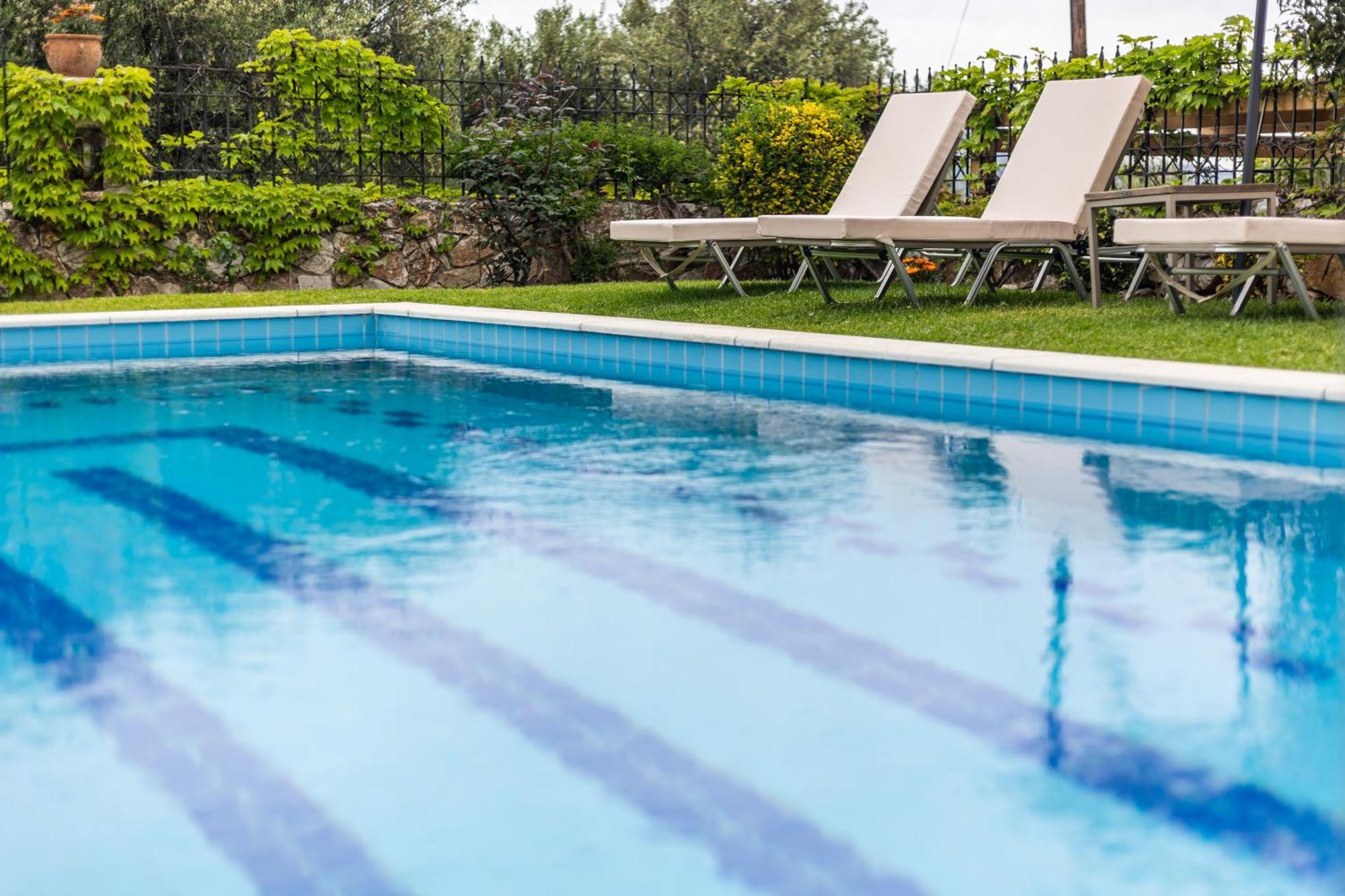 Sea View Villa Stelios With Private Pool Near The Beach Kalyves Exterior photo
